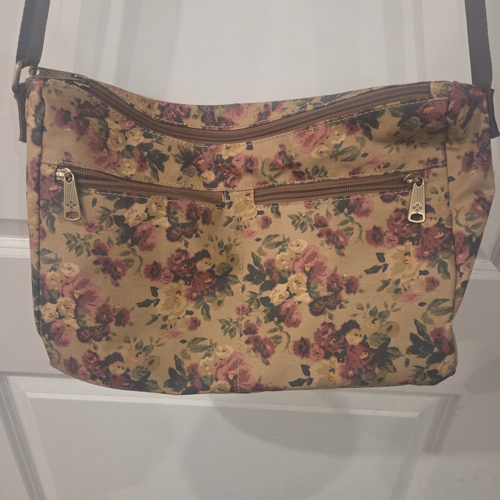 Patricia NASH Antique Rose. Canvas CROSSBODY Purse